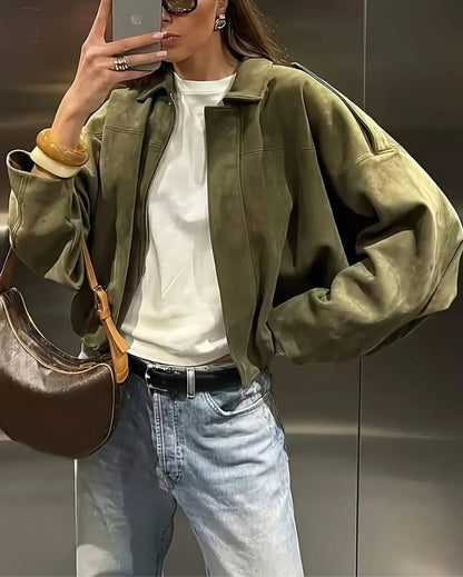 Jacke Mode Wildleder Revers