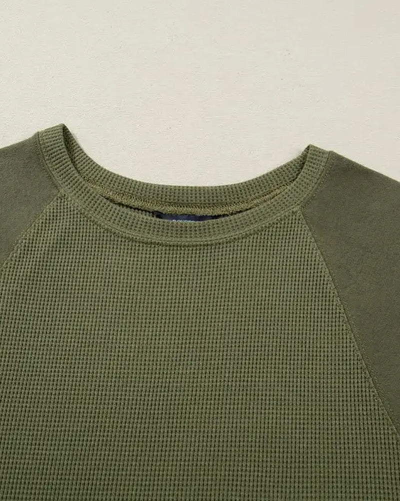T-Shirt Einfarbig Dreiviertelärmel