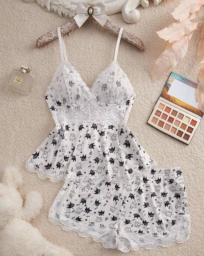 Set Spitze Patchwork Sexy Pyjamav