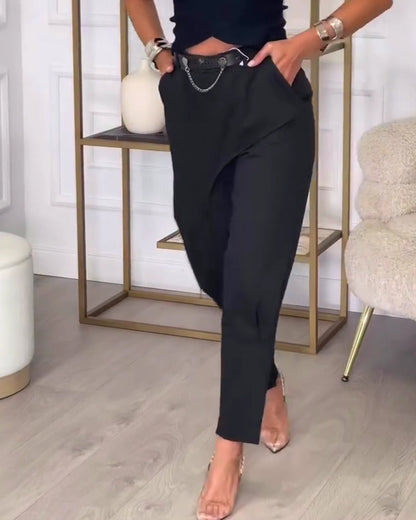 Hose Wickel-Stil Kleiner Fuß Lässig