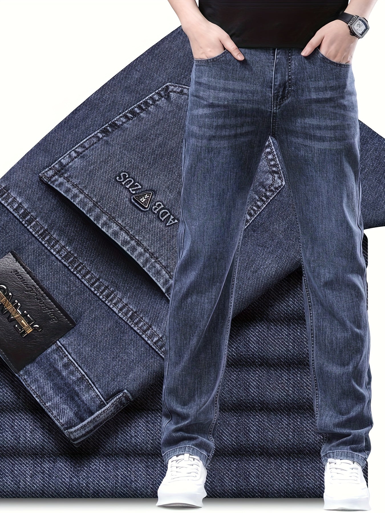 Blaue Regular-Fit Jeans - Felix