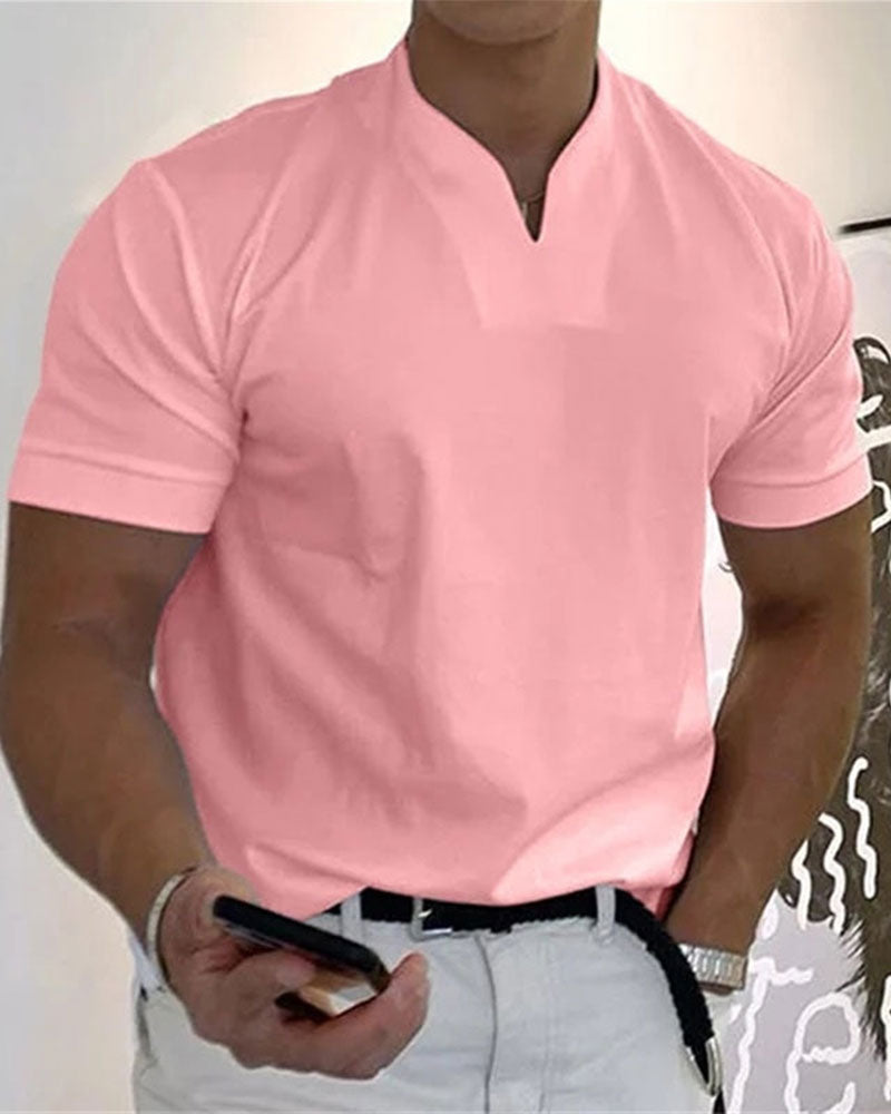 T-Shirt Herren Gentlemans Business Kurzarm Fitness