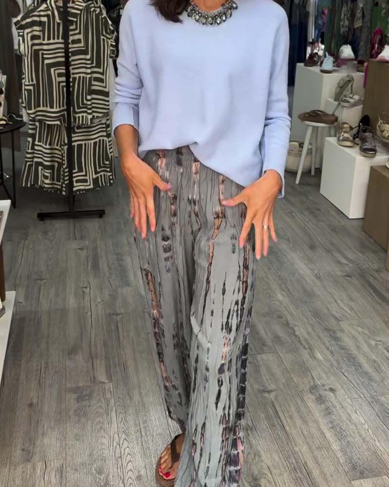 Hose Tie-Dye-Print Weites Bein Harem