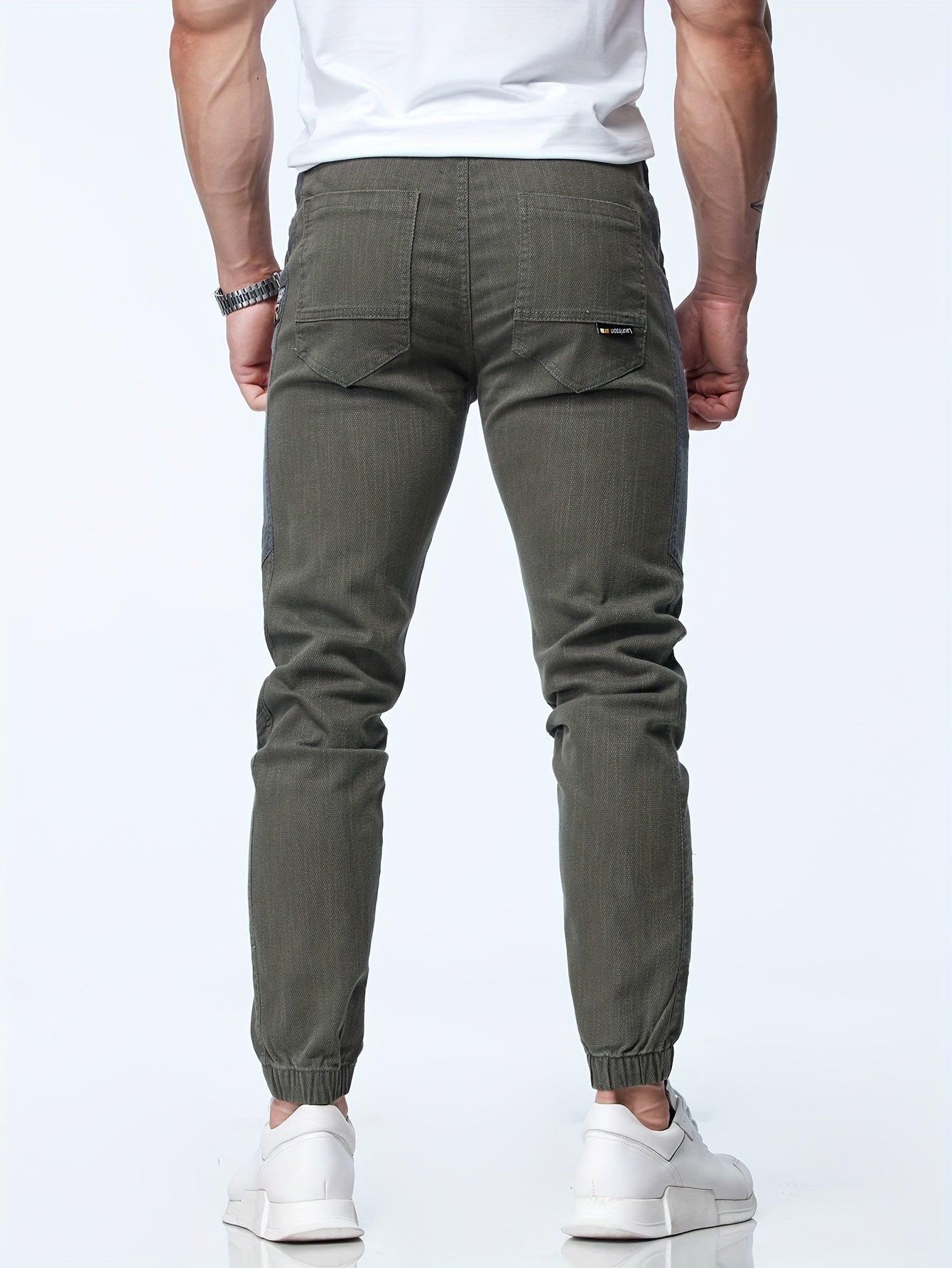 Grey Drawstring Jogger Jeans - Elias