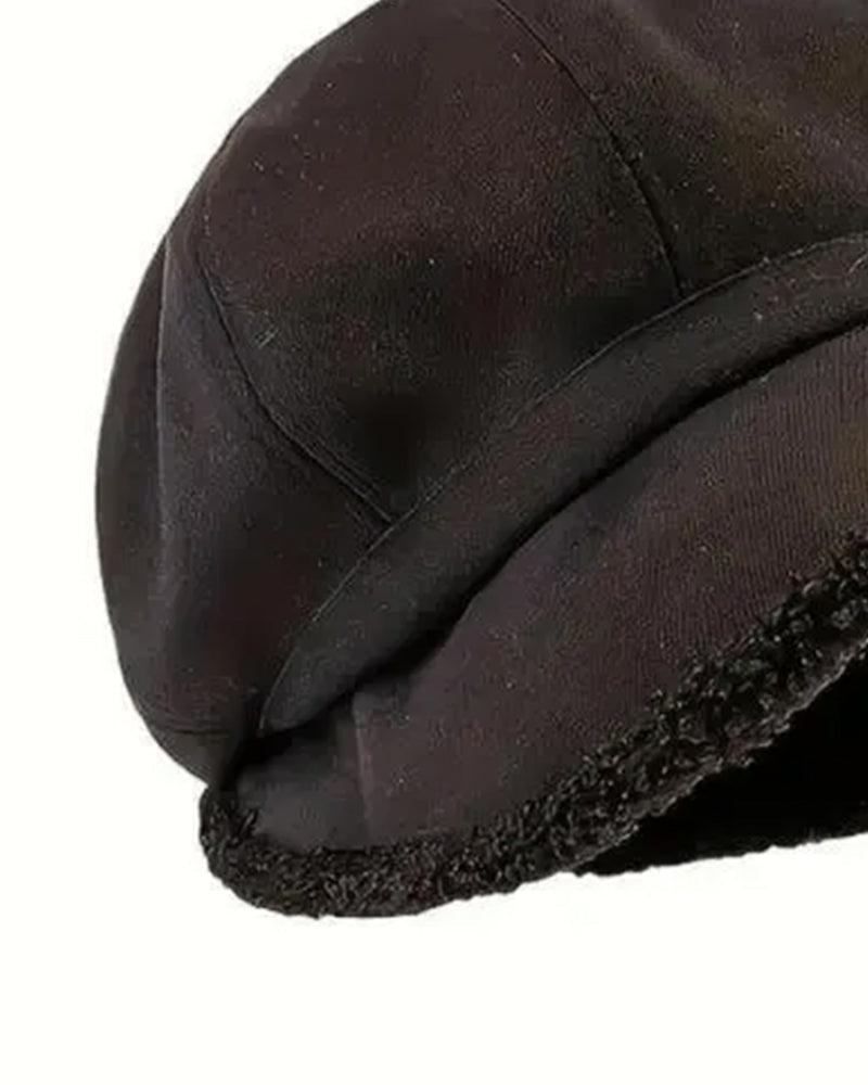 Hut Damen Unifarben Plüsch Fischerhut Warm