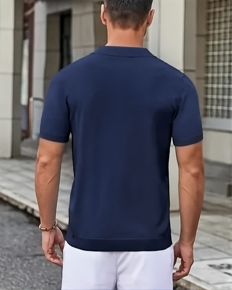 Shirts Durchbrochen Gestrick Knopf
