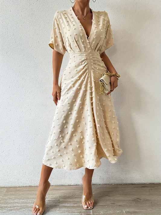 Mary - Plissiertes Midikleid mit Rüschen