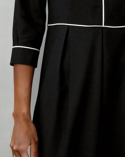Kleid Stilvoll Kontrastfarbe