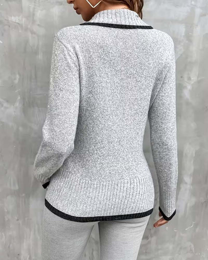 Pullover Langarm V‑Ausschnitt