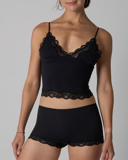 Set leichte Spitzen-Camisole und Slip