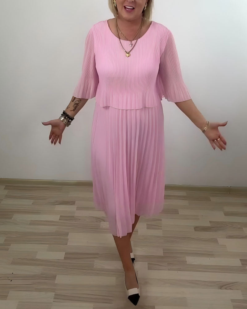Kleid Gefaltet Mittelarm