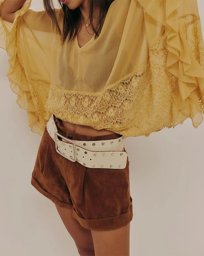 Cover-Up Spitze Patchwork Mesh