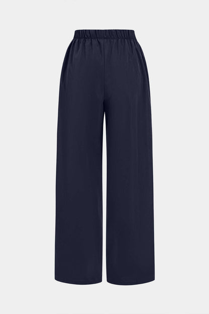 Mehrfarbige 90er Patchwork Hosen mit Schleifen Detail