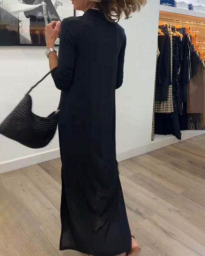 Kleid V-Ausschnitt bedruckt Streetstyle