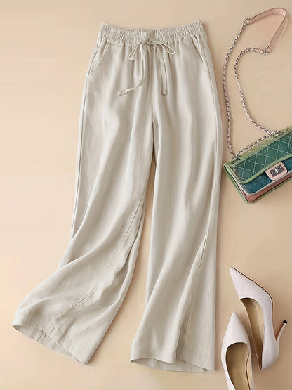 Pantalon en lin gris - Nina