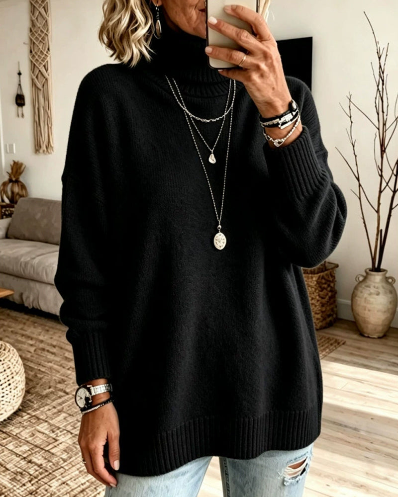 Pullover Hoher Hals Locker