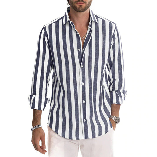 Black and White Striped Shirt - Tobias