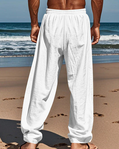 Hose Herren Lässig Gerades Bein Strand