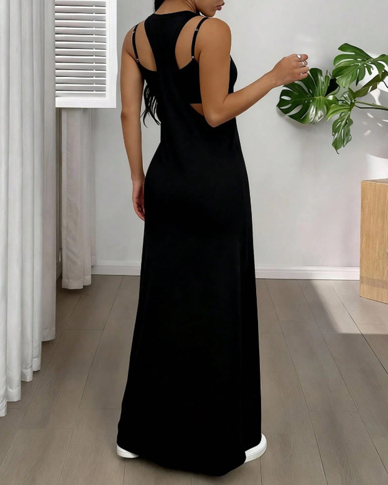 Set Einfarbiges Kleid Zweiteilig