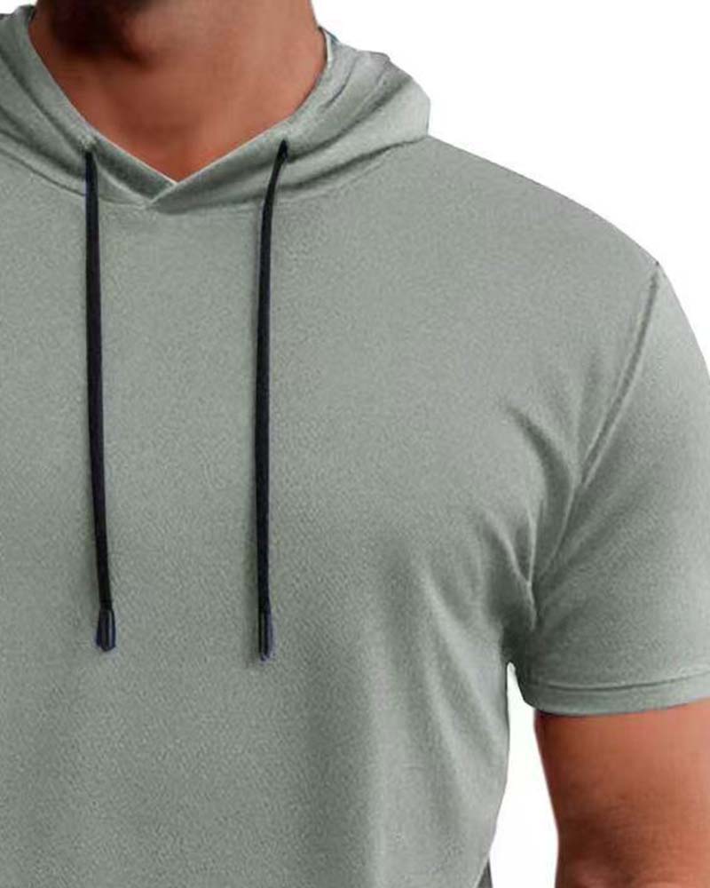 T-Shirt Kapuze Schnell Trocknen Kurzarm
