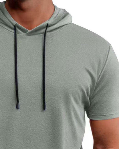 T-Shirt Kapuze Schnell Trocknen Kurzarm