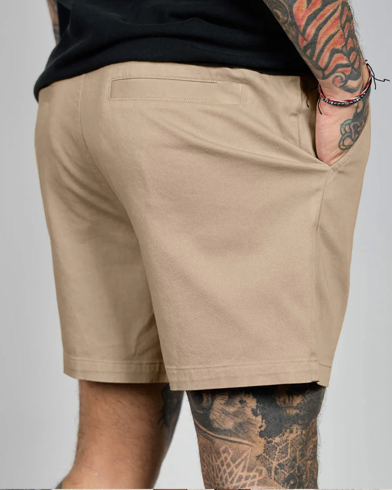 Herren Shorts Gummibund Lässig Gerades Bein