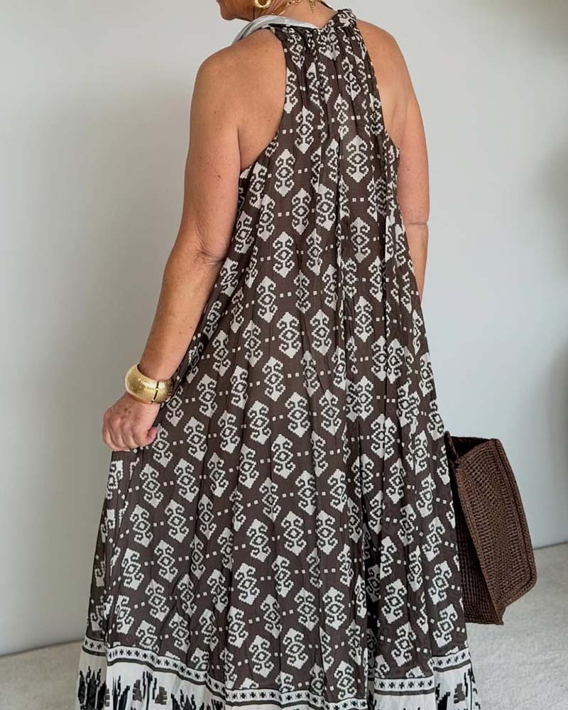 Kleid V-Ausschnitt Halter Elegant Maxi