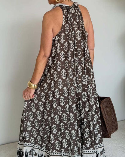 Kleid V-Ausschnitt Halter Elegant Maxi
