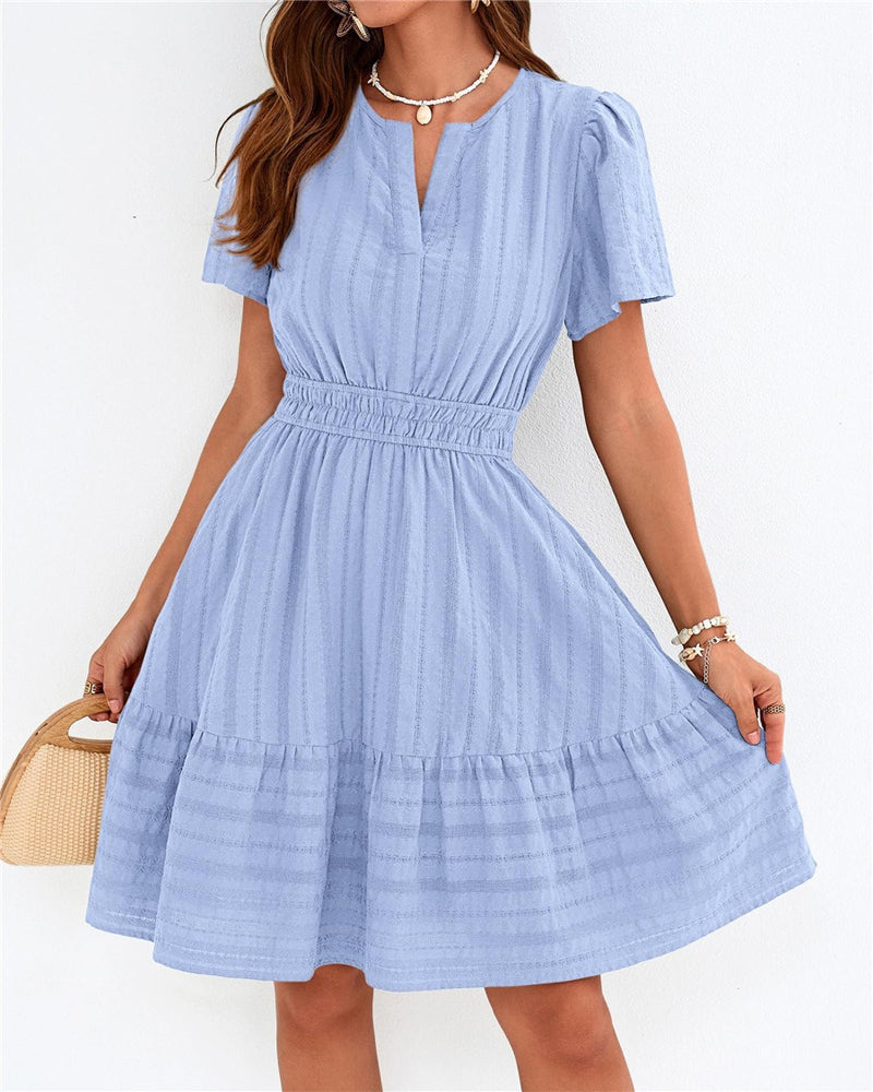 Kleid V-Ausschnitt A-Linie