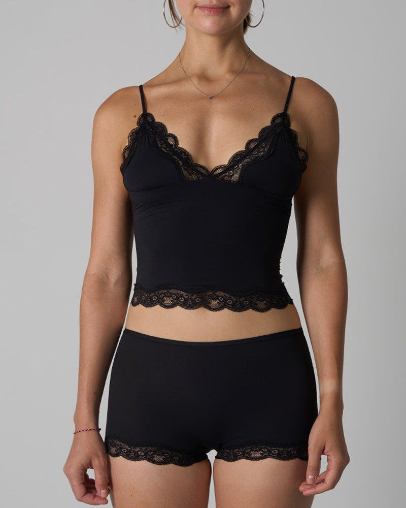 Set leichte Spitzen-Camisole und Slip
