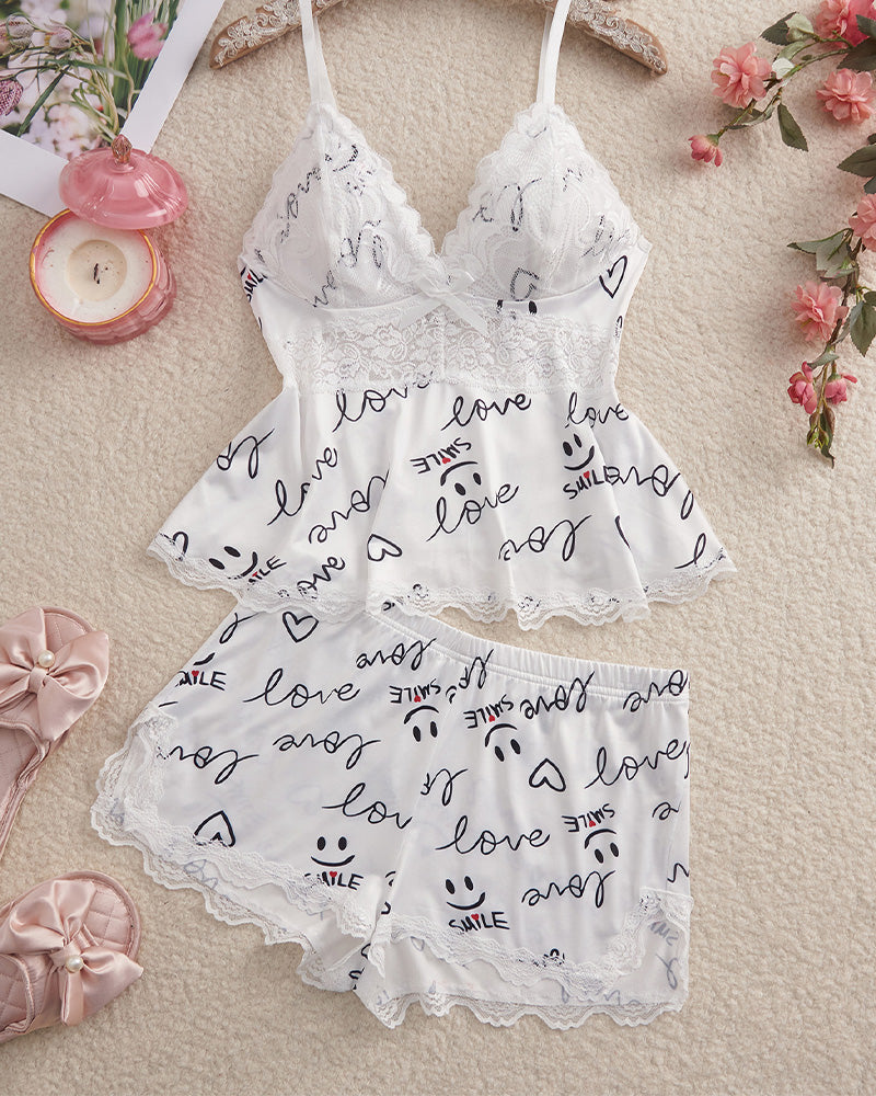 Set Spitze Patchwork Sexy Pyjamav