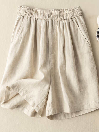 Linen Beige Shorts - Tilda