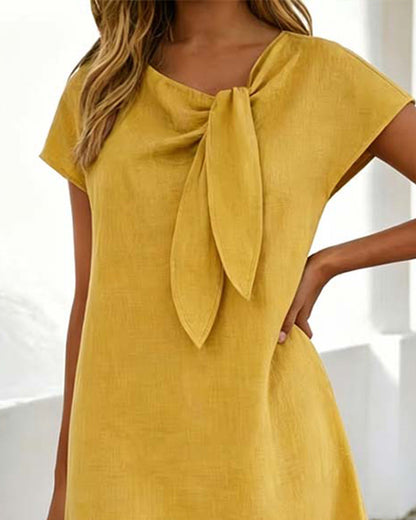 Kleid Lässig Einfarbig