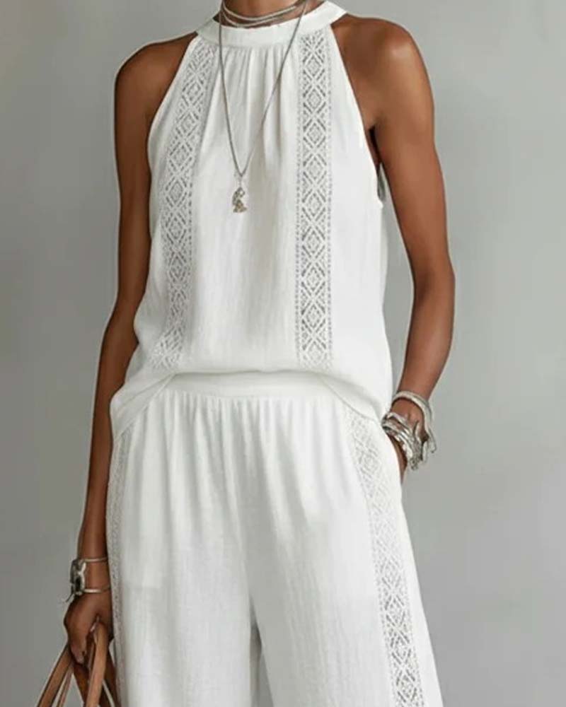 Zweiteiliger Set Hollow Out Halter