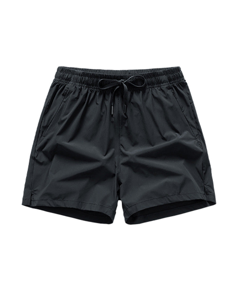 Shorts Männer Elastischer Bund Tasche Schnelltrocknend Eis-Seide Sport