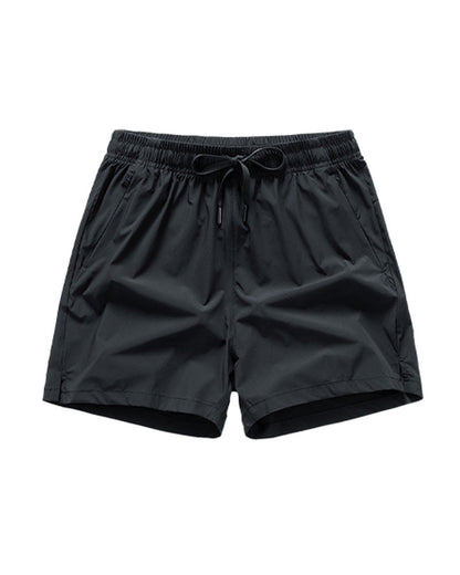Shorts Männer Elastischer Bund Tasche Schnelltrocknend Eis-Seide Sport