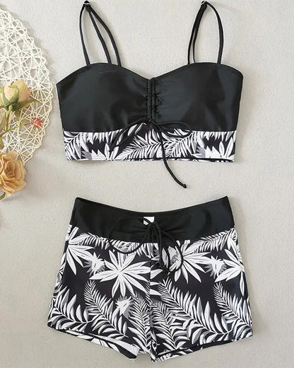 Bikini Hochtaillierte Boyleg Gedruckt