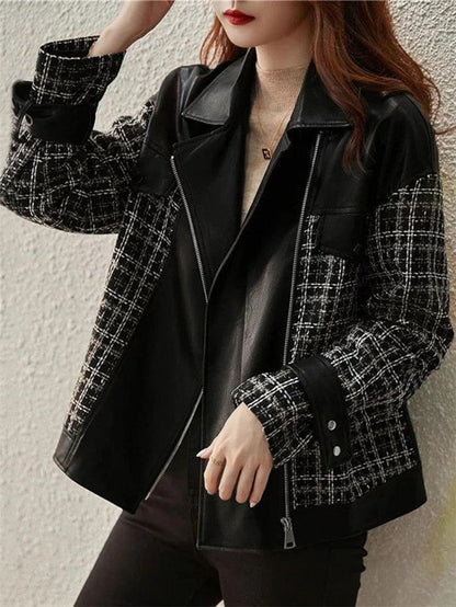 Locker lässig Ledermantel