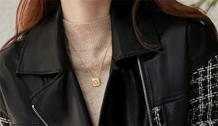 Locker lässig Ledermantel