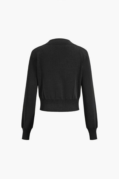 Einfarbiges Vintage Crop Top mit Knopfleiste und Maxirock Set