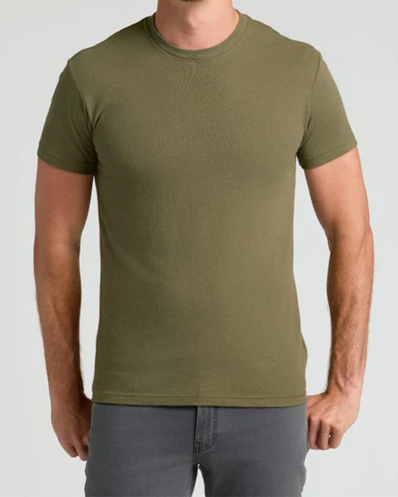 Top Herren Unifarben Kurzarm