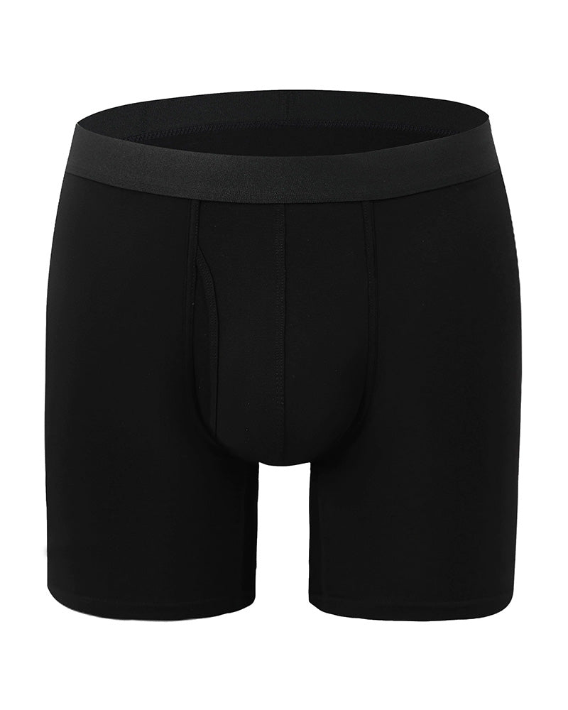 Herren Einfarbig Bambusfaser Dehnbare Boxershorts, Atmungsaktive Bequeme Unterwäsche Für Den Täglichen Gebrauch, Lässige Herren Unterwäsche Für Alle Jahreszeiten