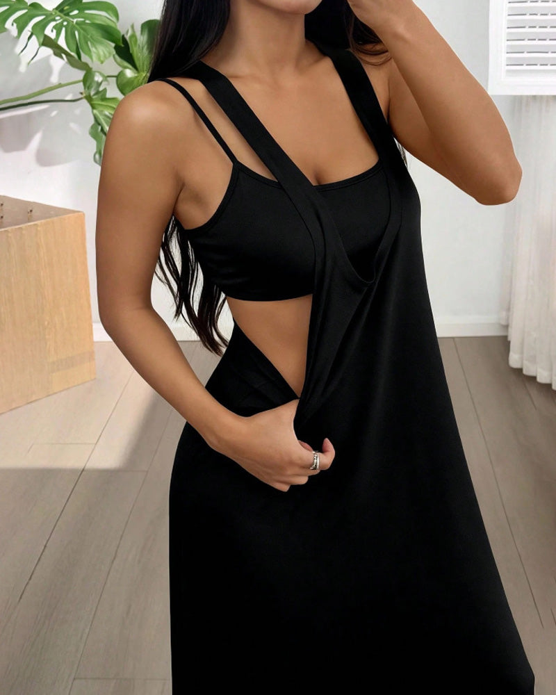 Set Einfarbiges Kleid Zweiteilig