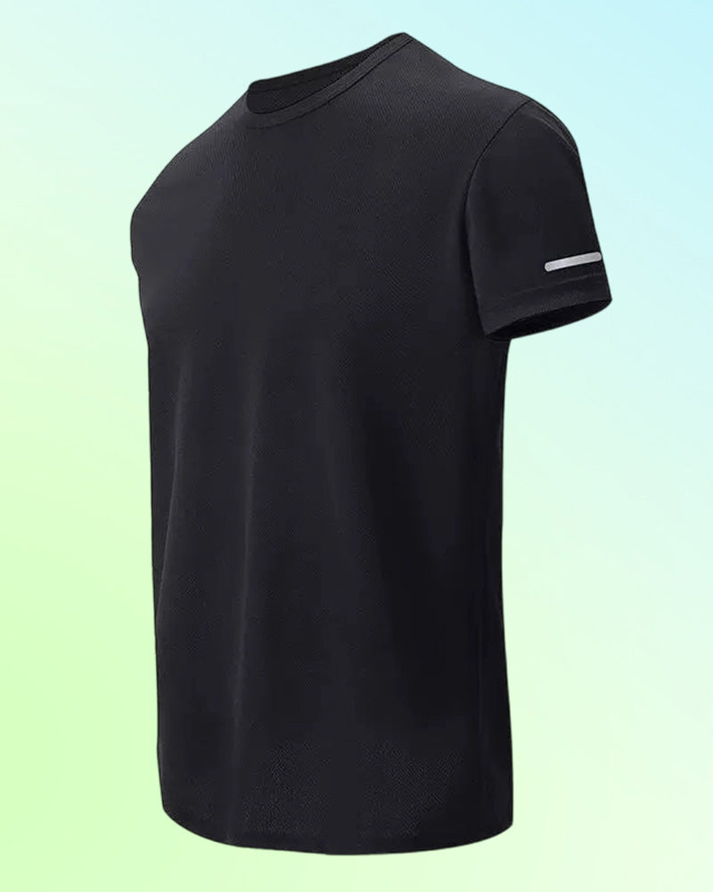 Herren T-Shirt Einfarbig Kurzarm Sportlich