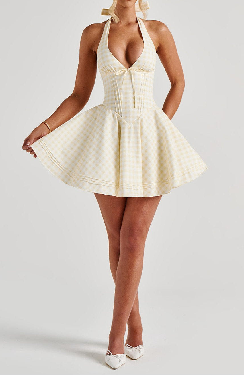 Filippina MiniKleid - Lemon Gingham