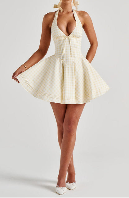 Filippina MiniKleid - Lemon Gingham