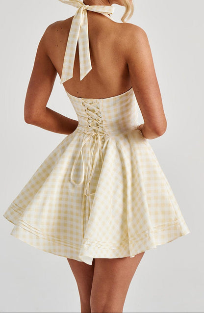 Filippina MiniKleid - Lemon Gingham