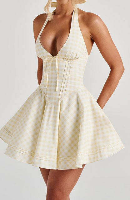Filippina MiniKleid - Lemon Gingham