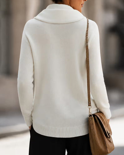 Pullover Mock Neck Slim Fit Langarm