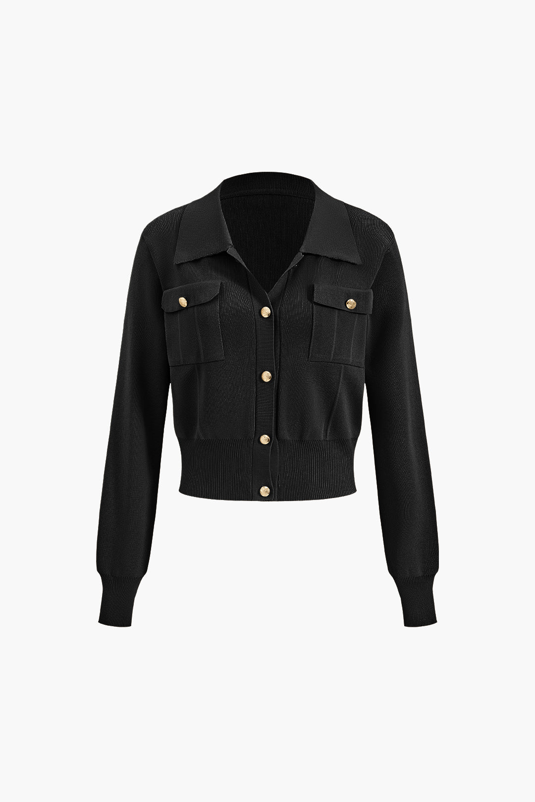 Einfarbiges Vintage Crop Top mit Knopfleiste und Maxirock Set